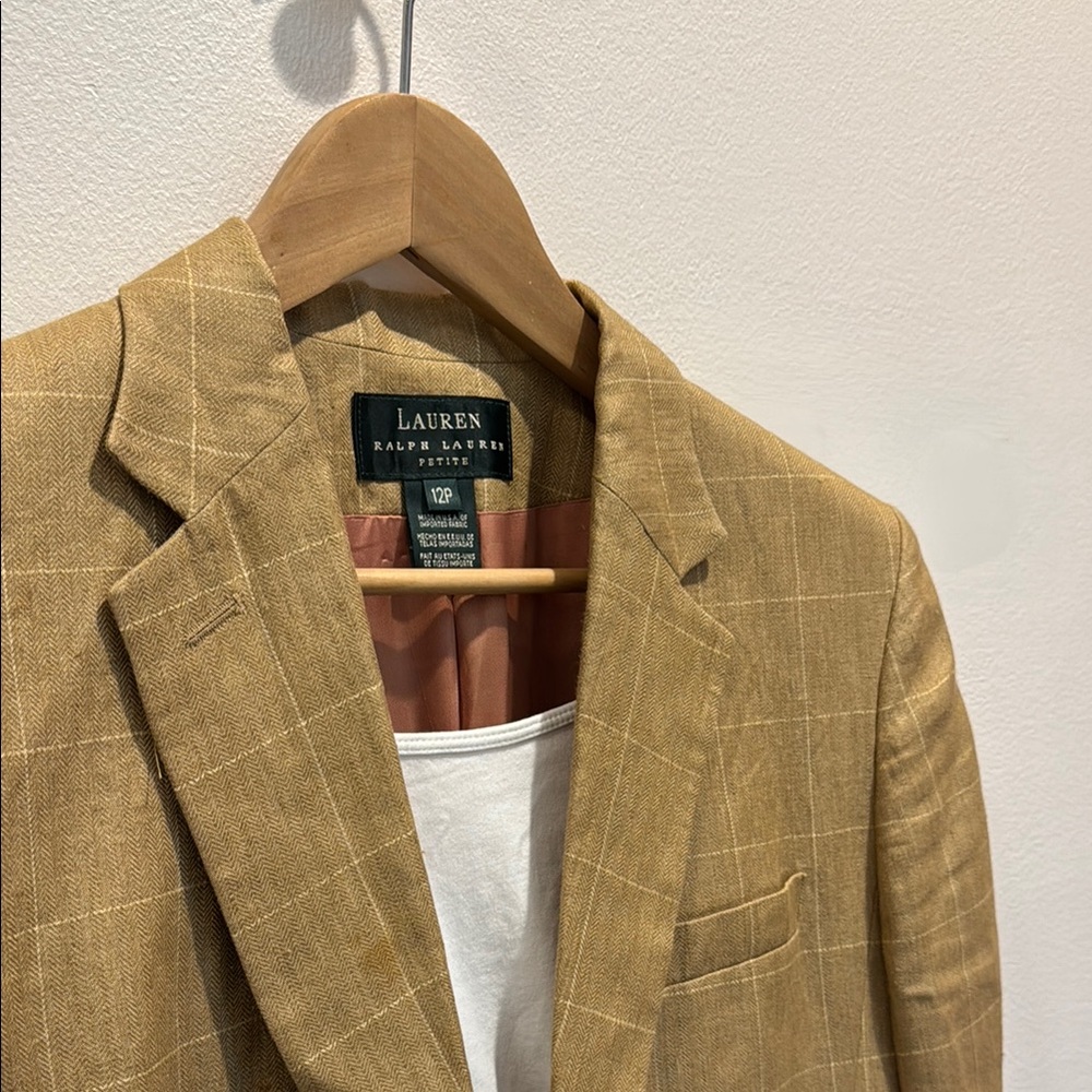 Lauren Ralph Lauren Linen Blazer Classic Structured Design